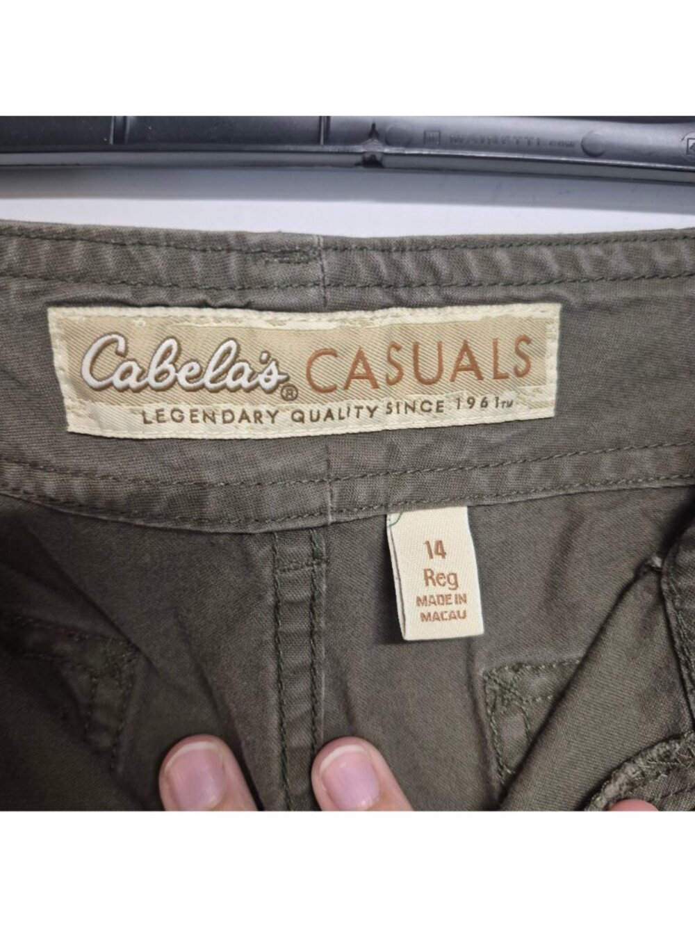 Cabelas Casuals Womens Olive Green Cargo Pants Size 14 Regular - Picture 5 of 8